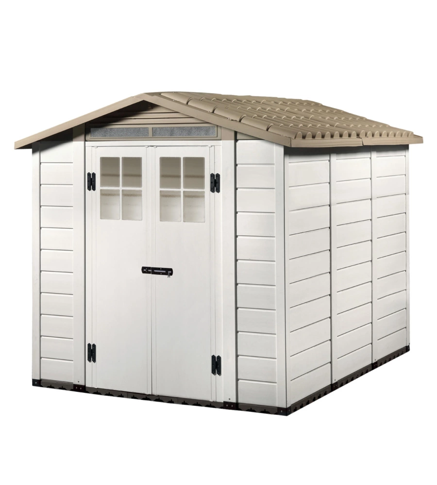CASETTA DA GIARDINO IN PVC GAROFALO "TUSCANY EVO 240" L.229 X P.262 X H.220